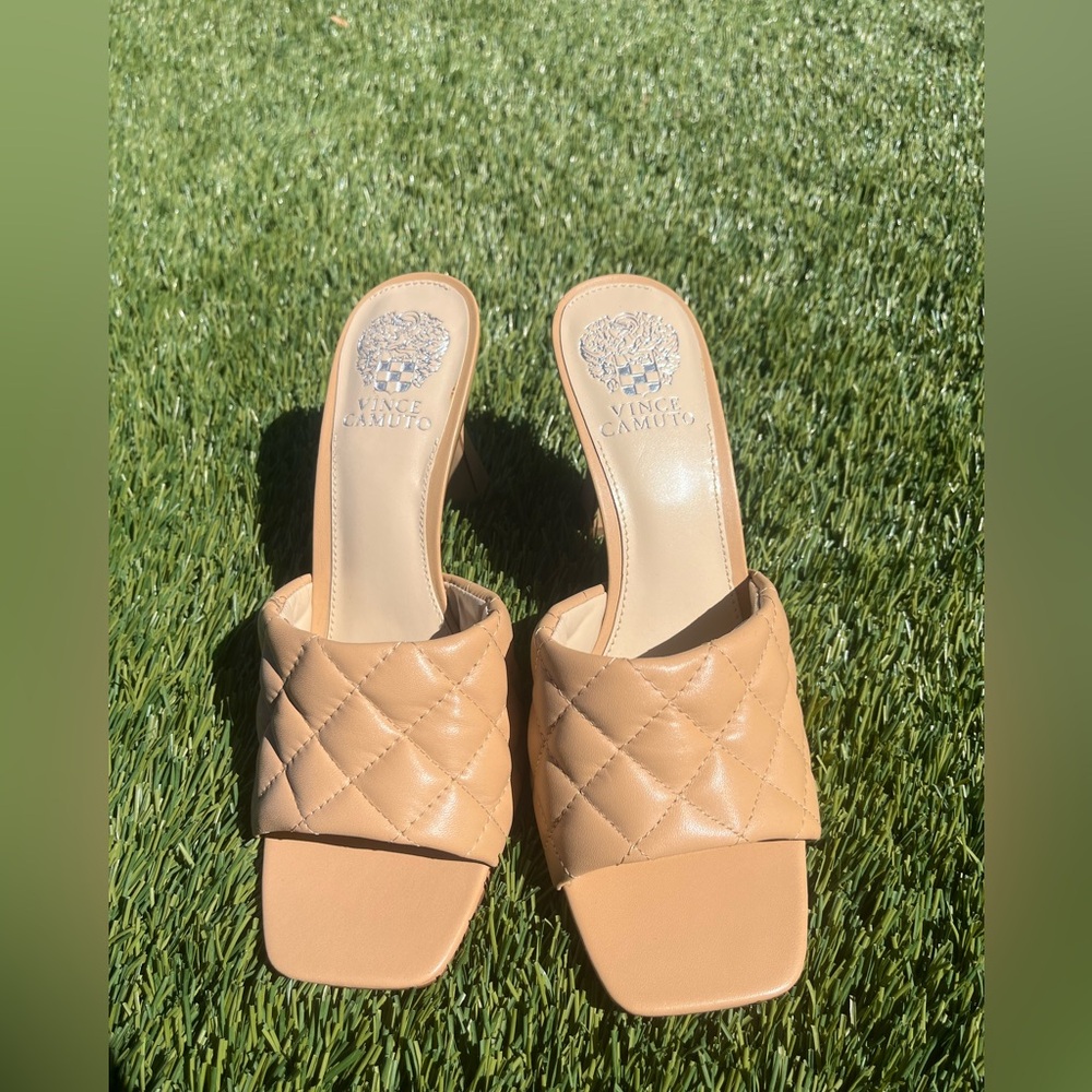 Vince Camuto Reselm Heeled Sandal Dolce De Leche (Like New/Tags Removed)8 M Size